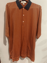 Fairway &amp; Greene Striped Golf Polo- -Orange/Black NWOT Shirt Mens X-Large - £6.91 GBP