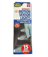 LED Automatic Motion Sensor Lights Set Of 3 Stair Hall Lights Peel &amp; Stick - $20.32 CAD