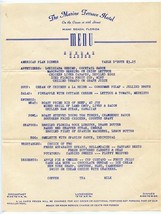 Marine Terrace Hotel Menu &amp; Rate Schedule Miami Beach Florida 1948 Anti-... - $97.02
