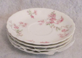 Antique (4) Theodore Haviland Limoges France Porcelain Cup &amp; Saucer Floral - $38.00