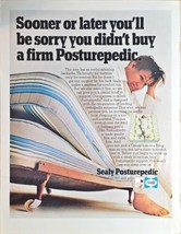 SEALY - POSTUREPEDIC - King or Queen Size - Sleep - 1968 VTG Print AD - $15.40 CAD