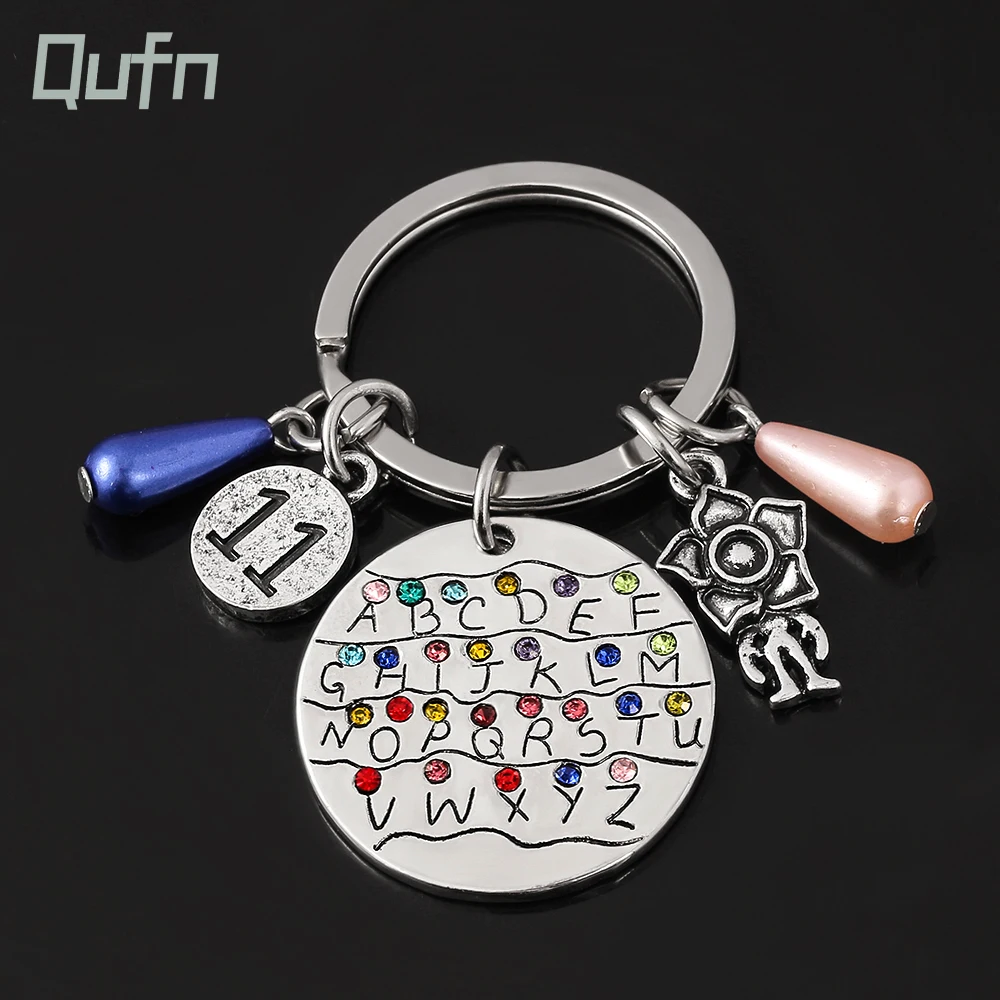 Play New Arrival Stranger Things Key Chain 011 26 Letters Movie Jewelry Alphabet - £23.47 GBP