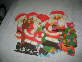 6 Vintage Santa Claus Workshop light Cardboard Die Cut cut outs 11&#39;&#39; x 8&#39;&#39; - £23.52 GBP