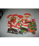 6 Vintage Santa Claus Workshop light Cardboard Die Cut cut outs 11&#39;&#39; x 8&#39;&#39; - $29.69