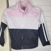 Girls Adidas zip front jacket toddler sz 2 Casual outerwear Sports Top - £8.88 GBP