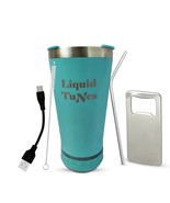 Bluetooth Speaker Tumbler Sea Blue by Liquid TuNes | Stainless Steel The... - $29.69