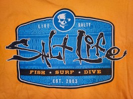 Salt Life Live Salty Short Sleeve Orange Underwater Tribal Back Print T-... - £13.93 GBP