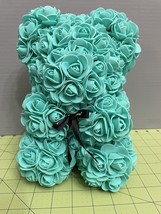 Rosebud Bear Foam Teal Green Figure - $12.86