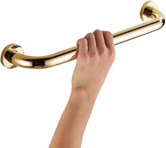 Leyden Shower Grab Bar, Brass Bathroom Gold Hand Grip,Toilet Handrail 12 Inch Ho - £26.93 GBP