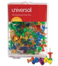 100 Count Push Pins In Assorted Colors - £1.88 GBP