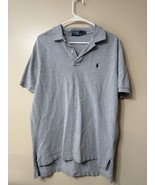 Polo Ralph Lauren Polo Shirt Men Large Gray Pony Blue Short Sleeve - $21.66 CAD