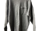 Liz Sport Womens Large Lambs wool Gray Crew Neck Sweater with Front Pock... - $19.68