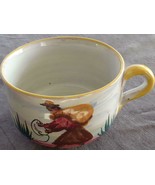 Vintage Hand Crafted Terra Cotta Pottery Coffee Cup - Peru - GORGEOUS PIECE - $23.07 CAD