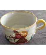 Vintage Hand Crafted Terra Cotta Pottery Coffee Cup - Peru - GORGEOUS PIECE - £13.40 GBP