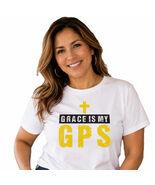 “Grace Is My GPS” – Ladies Top (White X-Large 16-18) - $14.99