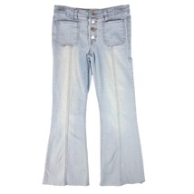 ALMOST FAMOUS Flared Button Fly Light Denim Wash Jeans Juniors Size 5 27... - $19.35