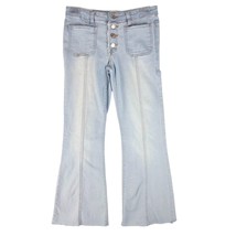 ALMOST FAMOUS Flared Button Fly Light Denim Wash Jeans Juniors Size 5 27x27 Y2K - £15.13 GBP