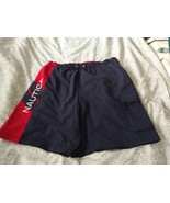 Vtg Nautica Scuba Swim Trunks Men’s Xtra Large Mesh Lined Blue Red - £13.98 GBP