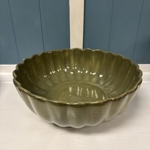 Z Gallerie Lucca Hand Painted Large 11 Inch Brownish Green Serving Bowl ... - $19.79