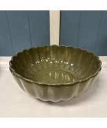Z Gallerie Lucca Hand Painted Large 11 Inch Brownish Green Serving Bowl ... - $19.79