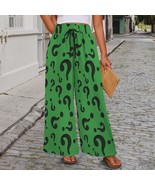 Riddler Green Questions Elastic Waist Tether Wide Leg Pants with Pockets - $749.38 MXN+