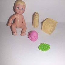 Barbie Baby Krissy Doll Blonde Jointed w/Accessories Vintage - $14.85