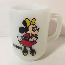 Vtg Minnie Mouse Milk Glass Coffee Cup Mug Anchor Hocking Pepsi Collector Series - £11.87 GBP