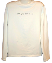JCM Jey Coleman Off White Cotton Men&#39;s T-Shirt Long Sleeve Size 2XL - $36.66