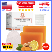 2 Pack Kojic Acid Soap &amp; Loofah: Brightens Skin, Exfoliates, For Face &amp; Body - $13.90