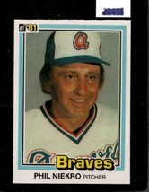 1981 Donruss #328 Phil Niekro Exmt Braves Hof Nicely Centered *X95024 - £4.27 GBP