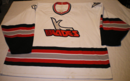 Bauer KANSAS CITY BLADES White Canada IHL HOCKEY Large Jersey SHARKS AFF... - £54.75 GBP