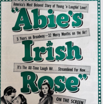 1947 Abie&#39;s Irish Rose Movie Advertisement Michael Chekhov Film Vintage ... - $29.99