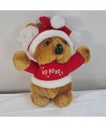 Vintage Dan Dee Santa koala bear ho ho ho brown 1987 Christmas red hat D... - $31.45 CAD