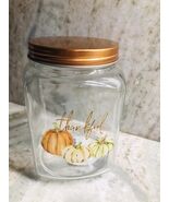 Clear Glass Jar with Rose Gold Lid  &amp; Thankful 24 Top Not Working Properly - €14,34 EUR