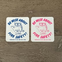 BE WISE ABOUT FIRE SAFETY VINTAGE STICKER OWL LOT - NFIC AND  USFA/FEMA ... - $10.00