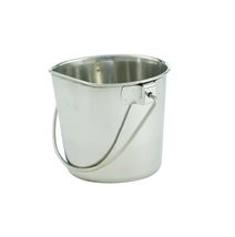 Flat Sided Hanging Feeding Pail Snag Free Heavy Duty Stainless Steel Choose Size - £13.70 GBP+