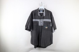 Vintage 90s Streetwear Mens Large Faded Color Block Short Sleeve Button Shirt - $34.60