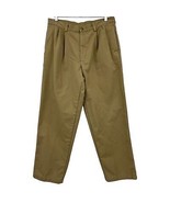L.L. Bean khaki pants 34 x 29 pleated front flannel lined Natural fit bo... - £23.27 GBP