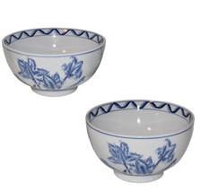 Pr Vintage 10&quot; Serving Bowls Blue White Tradition Bleu Romancing Provence France - £46.12 GBP