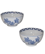 Pr Vintage 10&quot; Serving Bowls Blue White Tradition Bleu Romancing Provenc... - $80.94 CAD