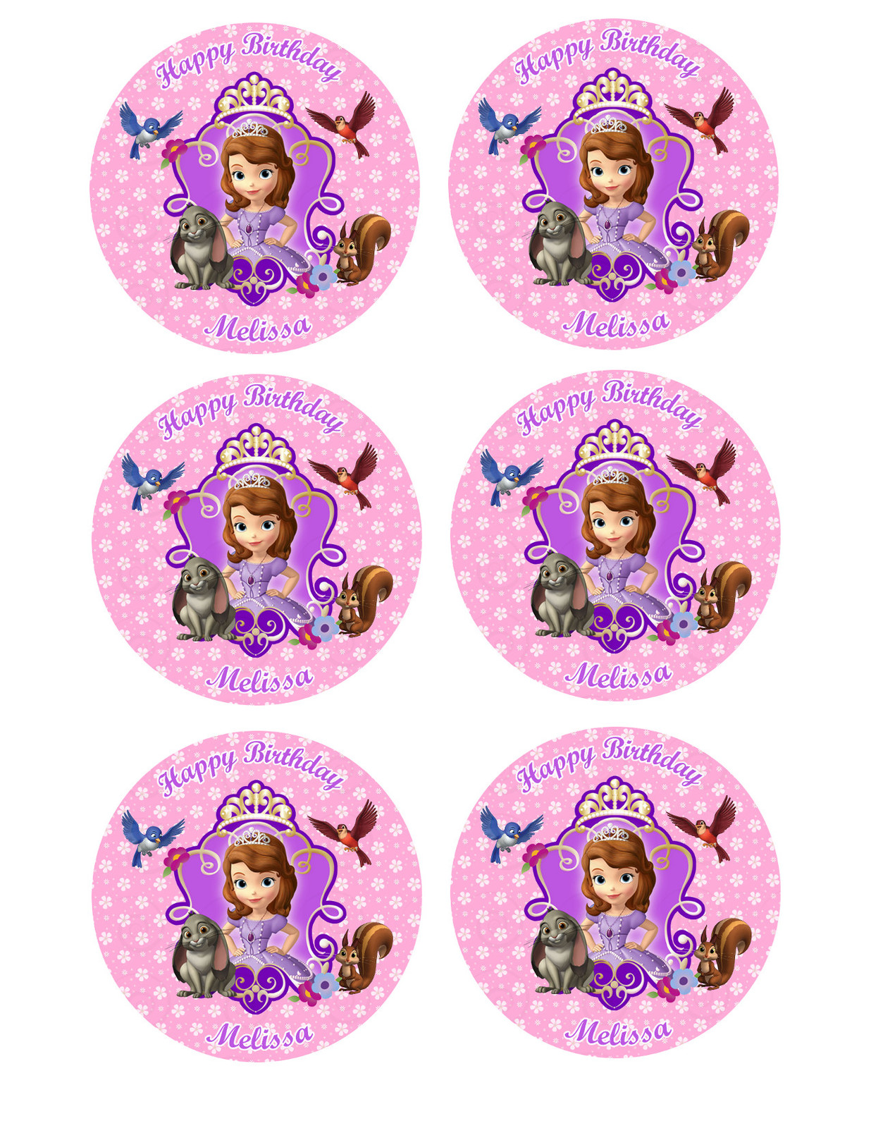 SOFIA THE FIRST Edible cake topper image Party decoration - Party Supplies