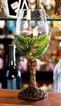Large Mysterious Forest Tree Spirit Greenman Deity Wine Glass Goblet Cha... - $29.99
