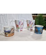 Set of 4 Elegant Coffee Cups - Fine Porcelain &amp; Scandinavian Folklore /T... - $79.21 CAD