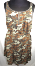 J For Justify Camouflage Print Sleeveless Dress, Zip Neckline, Plus Size 3X - £16.11 GBP