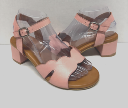 MIZ MOOZ WOMEN&#39;S ANKLE STRAP LEATHER HEELED SANDALS PINK 37EU / 7US  # K... - $2,029.89 MXN