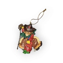 Southwestern Christmas Ornament Kitsch Cowboy Bull Riding Red Chili Pepper Lasso - £17.40 GBP