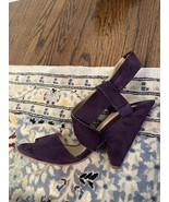 Chloe Purple Suede Slingback Heel Pump Sandals 39 - £121.31 GBP
