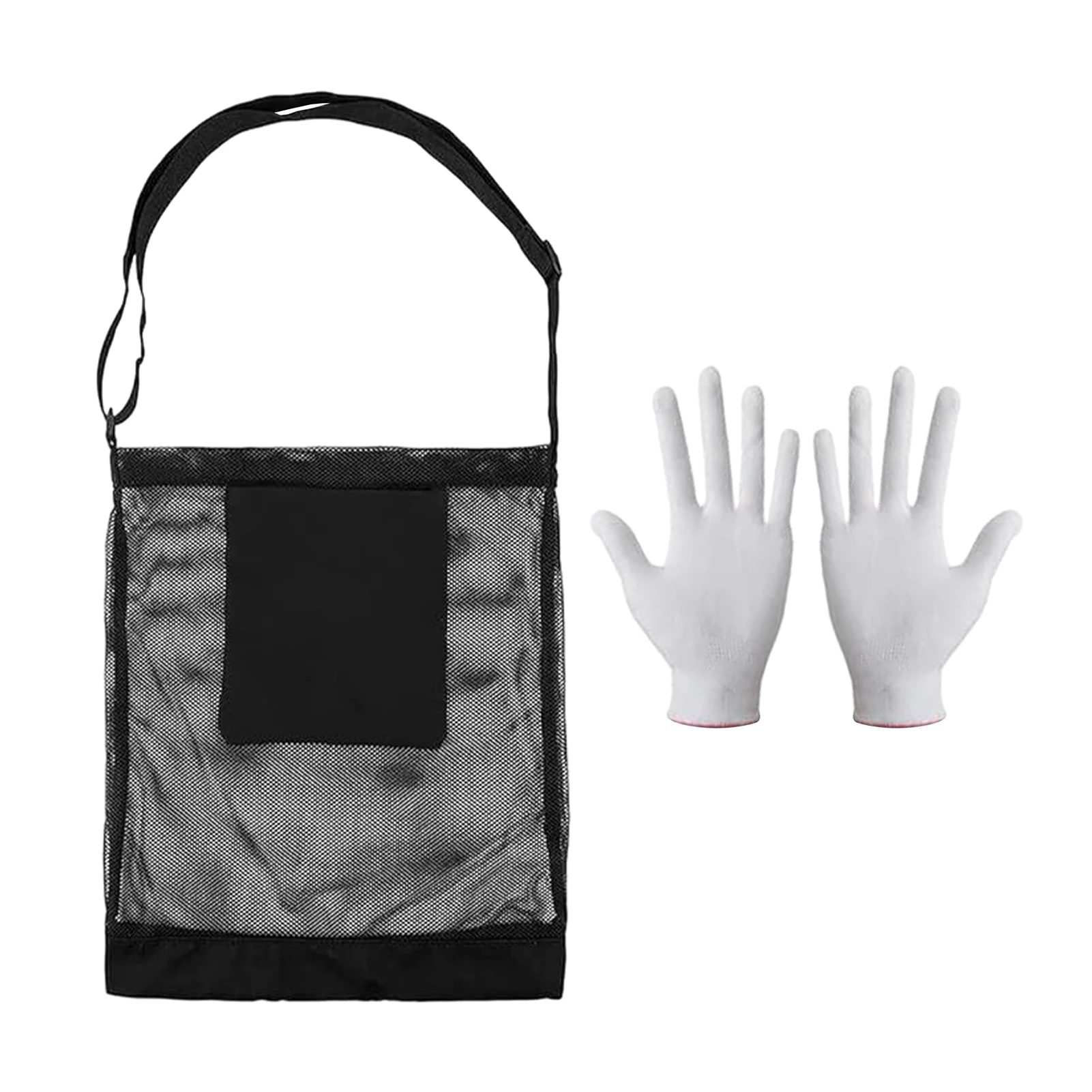 Portable With Gloves Fruit Picking Foraging Bag Camping Vegetables Food Jungle - £17.96 GBP
