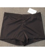 Weissman Black Dance Shorts Adult Women S M L XXL Spandex Fitness Booty NEW - $23.23 CAD
