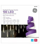 GE StayBright 100-Count Sparkling Warm White Icicle LED Christmas Lights - $528.41 MXN